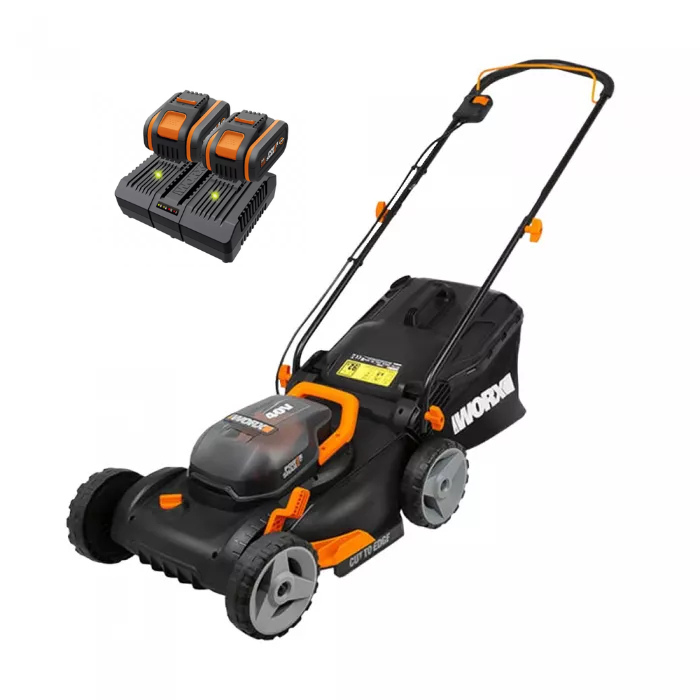 מכסחת דשא נטענת Worx WG743E.9ּּ+שתי סוללות 4AH