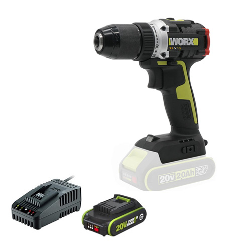 מברגה/ מקדחה נטענת 20V - סט WORX WU182.9
