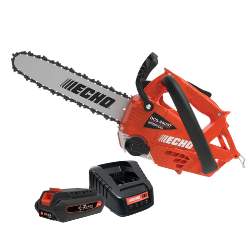 מסור שרשרת גיזום נטען ECHO DCS-2500T סט עם סוללה 2.5Ah ומטען