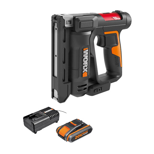 אקדח סיכות WORX WX843.9 סט סוללה 2Ah ומטען