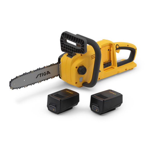 מסור שרשרת נטען STIGA CS300 E סט 2 סוללות 4Ah ומטען
