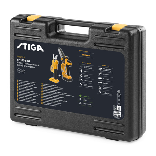 באנדל מסור נטען מיני PR 100e מזמרה SC 100e סוללה STIGA 2Ah