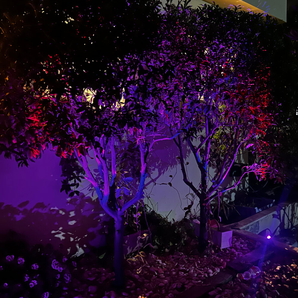 דוקרן תאורה סולארי צבעוני RGB