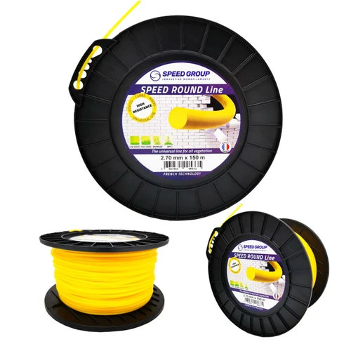 חוט כיסוח צהוב 2.7 ממ גליל 150 מטר SPEED FRANC
